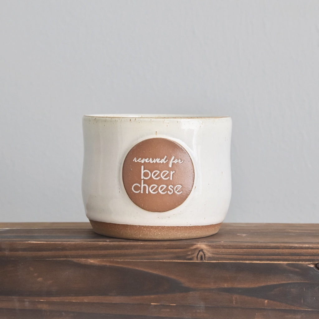 Handmade beer cheese bowl from Winchester, KY - the birthplace of Beer Cheese