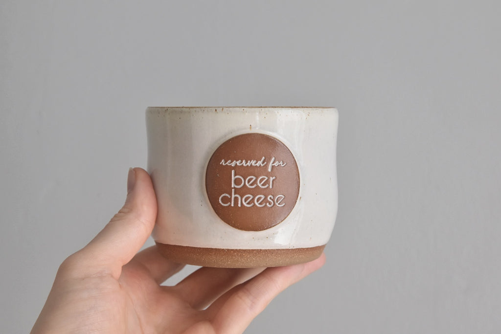 Handmade beer cheese bowl from Winchester, KY - the birthplace of Beer Cheese